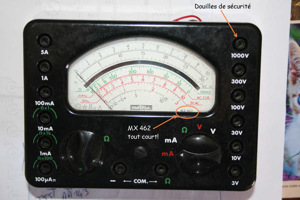 MULTIMÈTRE METRIX MX462 (MX 462) + cordons pointes de touche EUR